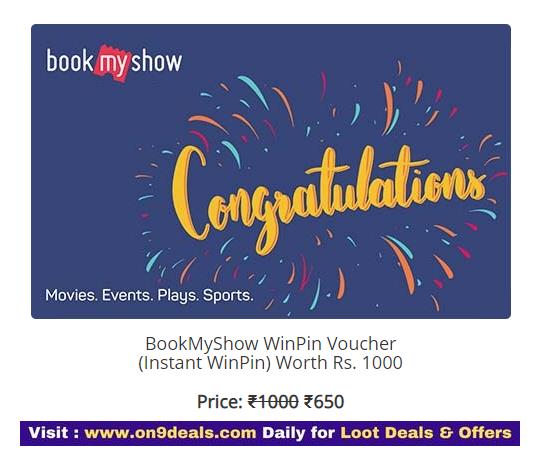 BookMyShow Voucher (Instant WinPin)