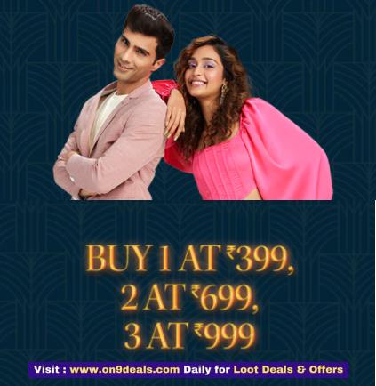 Myntra - Buy 1 @ 399 || Buy 2 @ 699 || Buy 3 @ 999 + Extra Discount