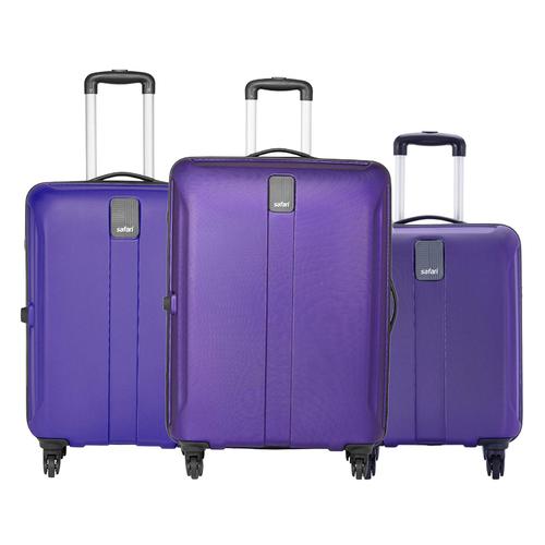 Safari Thorium Sharp Anti-Scratch Combo Set of 3 Check-in 4 Wheel Hard Suitcase