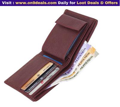 Sunshopping Men Brown Synthetic Leatherite Bi-fold Wallet