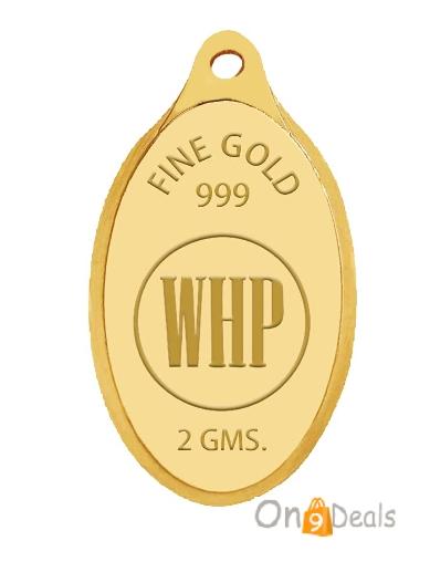 WHP JEWELLERS 24KT 999 2 gm Yellow Gold Coin @ Rs. 9322 With HDFC Cards