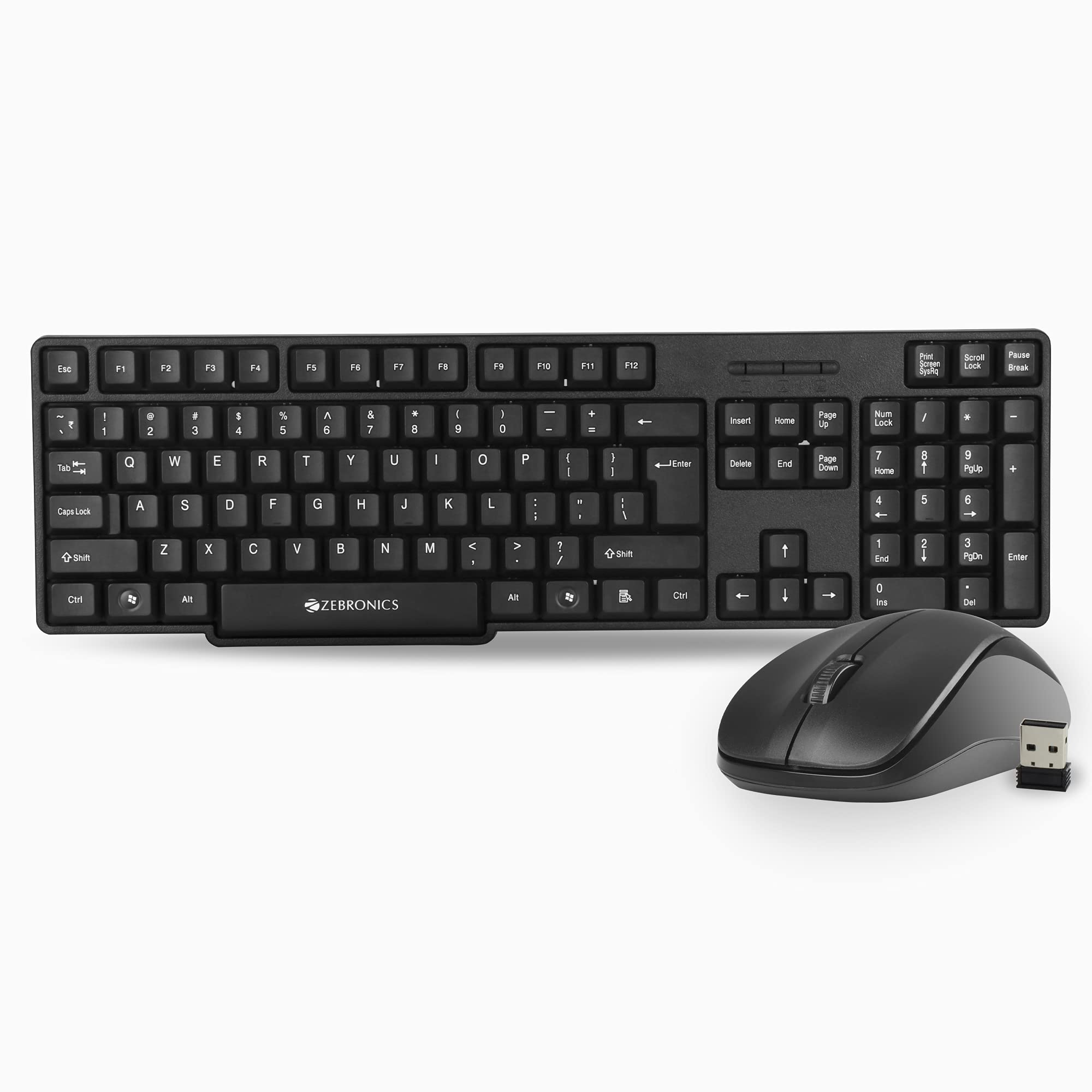 Zebronics Zeb Companion 107 Wireless Laptop Keyboard and Mouse Combo