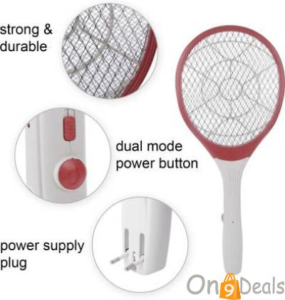 TAK-TAK MosZap 888 (RECHARGEABLE MOSQUITO BAT) Electric Insect Killer Indoor, Outdoor