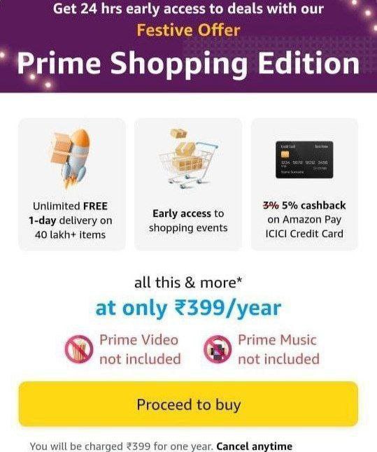 Amazon Prime Membership Shopping Edition