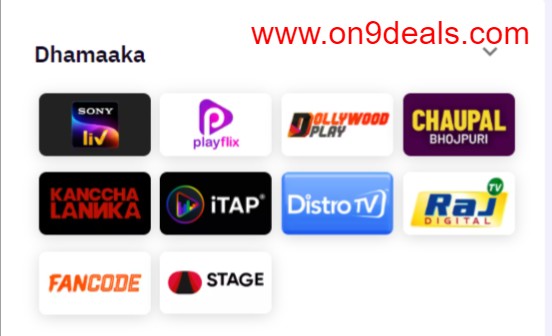 Sony Liv Subscription & Other OTTs 1 Year OTTPlay Dhamaka Plan at Rs 99