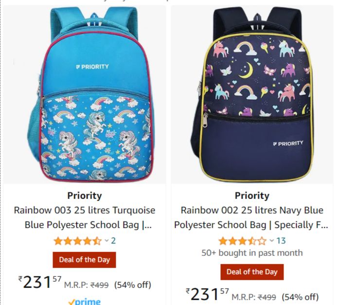 Priority Budget Friendly Bags for School College and Office