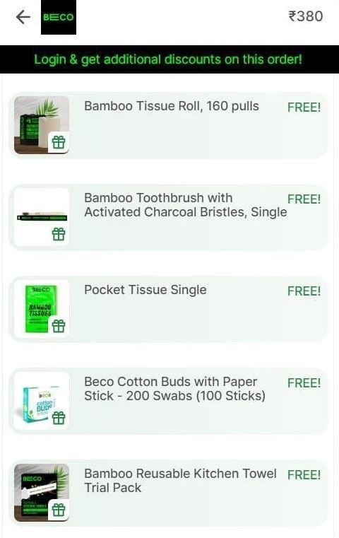Beco offer buy anything get 5 free Beco ₹349 5 products free deal is Beco offer real Beco free products with purchase should I buy Beco deal