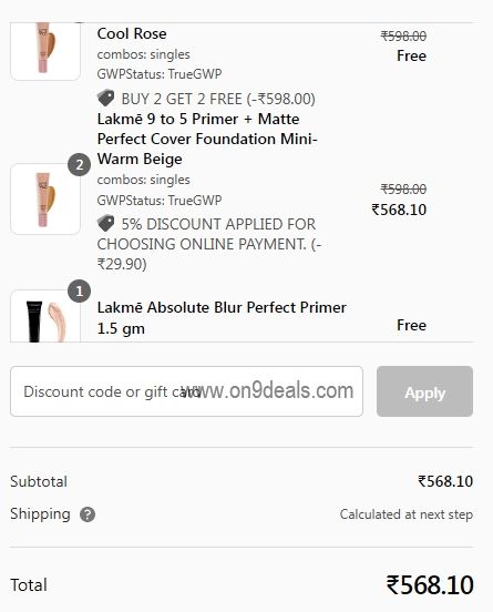 Lakme Fashionistas Luck Out Sale