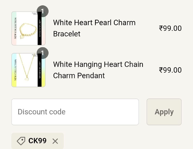 Budget-Friendly Bling: Tiaraa's ₹99 Jewelry Set Deal (Apply Code CK99)