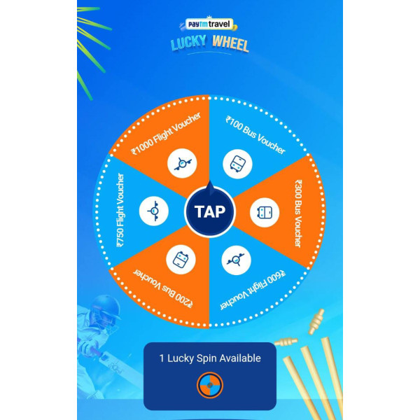 Paytm Travel Lucky Wheel: Spin & Win Discounts on Flights & Bus Tickets